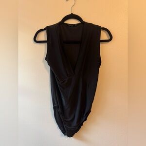 Boohoo Black V-Neck Bodysuit